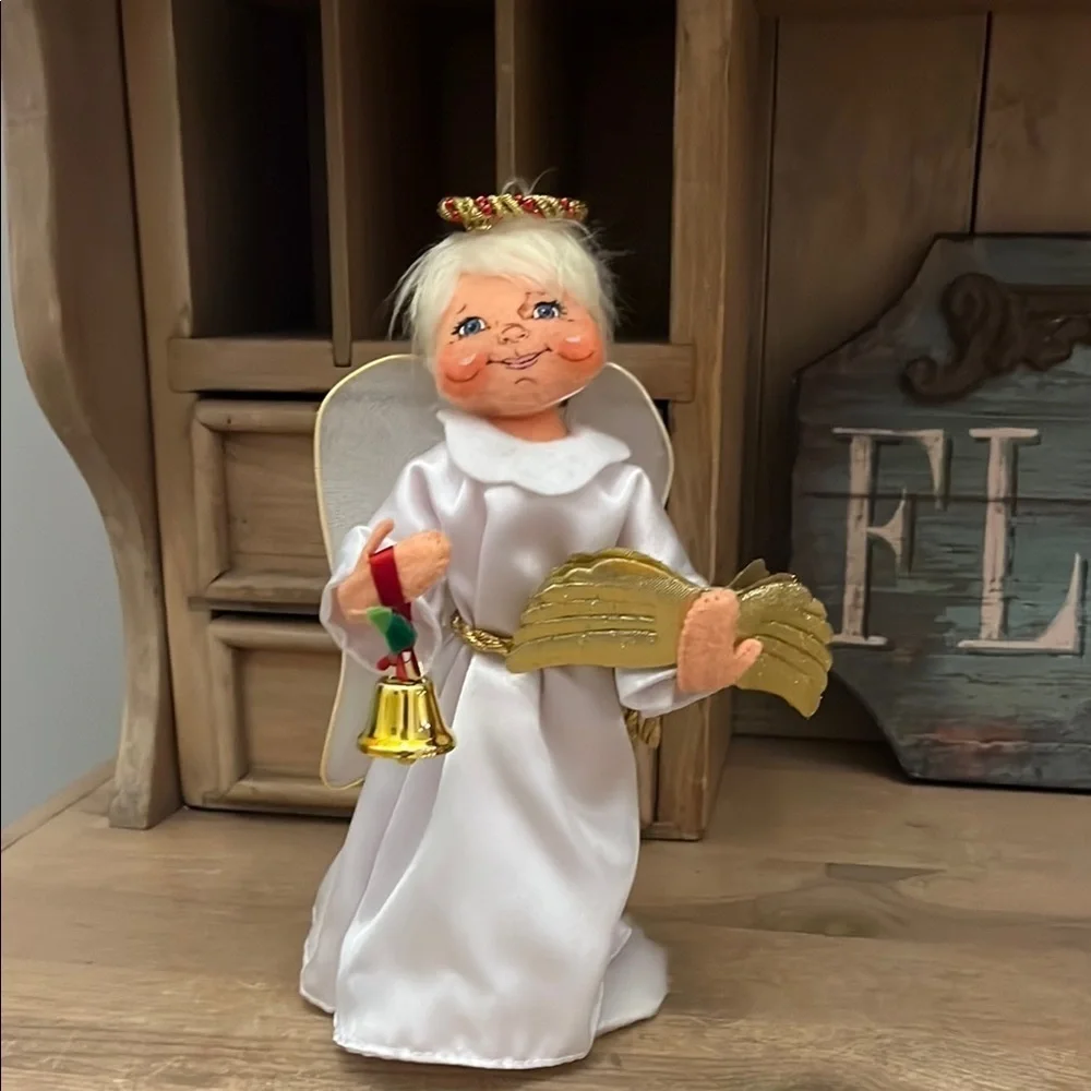 Annalee “Get Your Wings Angel” Holiday Decor Bell 9”